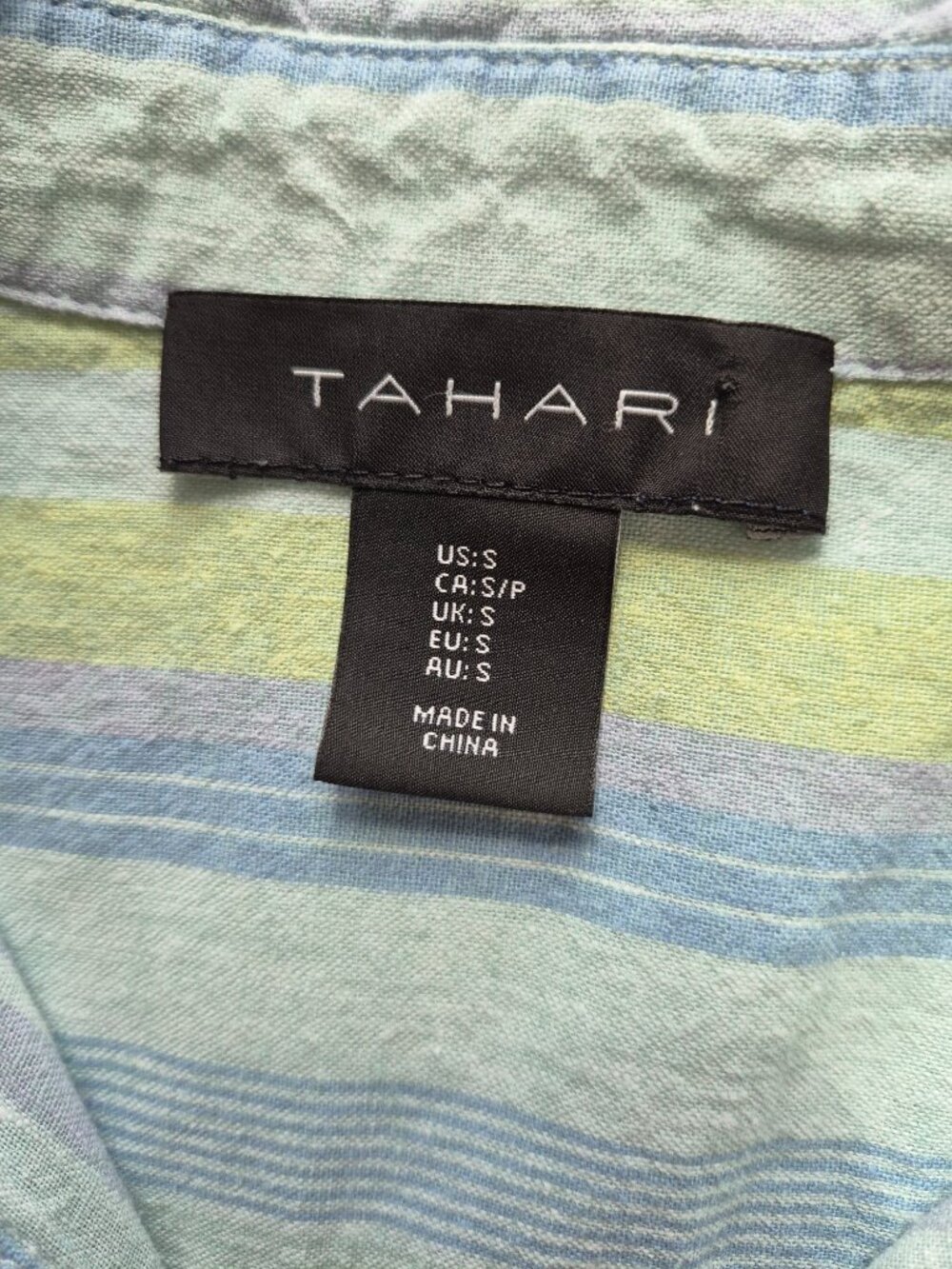 Tahari Linen & Cotton Beachy Shirtdress Short sleeves Cool for Summer XS - Picture 8 of 14